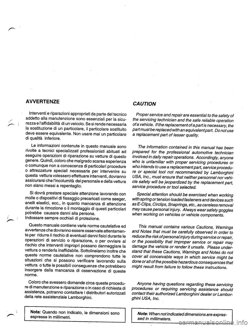 LAMBORGHINI DIABLO 1993  Service Repair Manual 