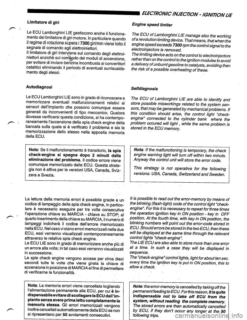 LAMBORGHINI DIABLO 1993  Service Manual PDF 