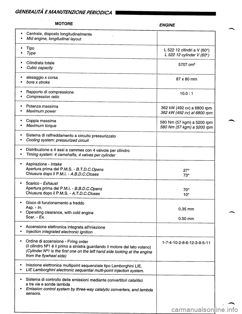 LAMBORGHINI DIABLO 1993  Service Repair Manual 