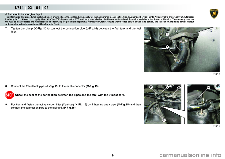 LAMBORGHINI GALLARDO 2009  Workshop Manual 9
L714    02    01    05
�)�L�J���
J
K
�)�L�J���
�1�3O
L
M
® Automobili Lamborghini S.p.A.�7�K�H��L�Q�I�R�U�P�D�W�L�R�Q��D�Q�G��S�U�R�F�H�G�X�U�H�V��S�X�E�O�L�V�K�H�G��E�H�O�R�Z��D�U�H��