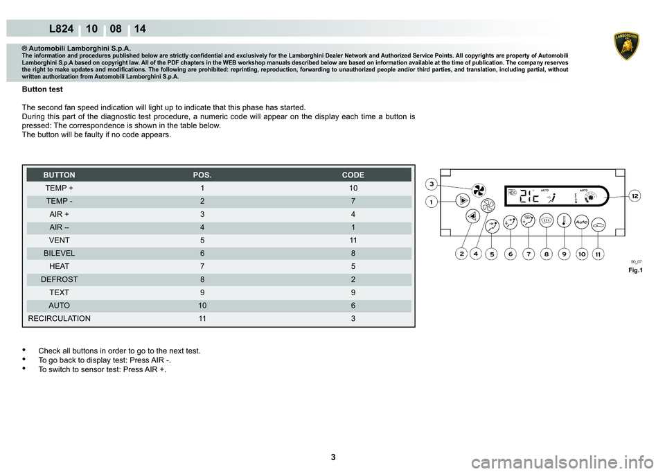 LAMBORGHINI MURCIÉLAGO 2009  Service Repair Manual  3 
L824 10    08 14
�)�L�J��
® Automobili Lamborghini S.p.A.�7�K�H��L�Q�I�R�U�P�D�W�L�R�Q��D�Q�G��S�U�R�F�H�G�X�U�H�V��S�X�E�O�L�V�K�H�G��E�H�O�R�Z��D�U�H��V�W�U�L�F�W�O�\��F�R�Q�¿�G�H�Q�