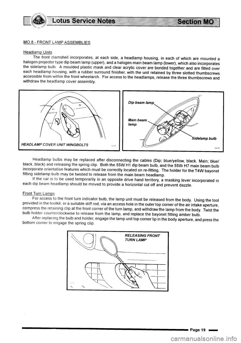 LOTUS ELISE 2001 Service Repair Manual LOTUS ELISE 2001 Service Repair Manual