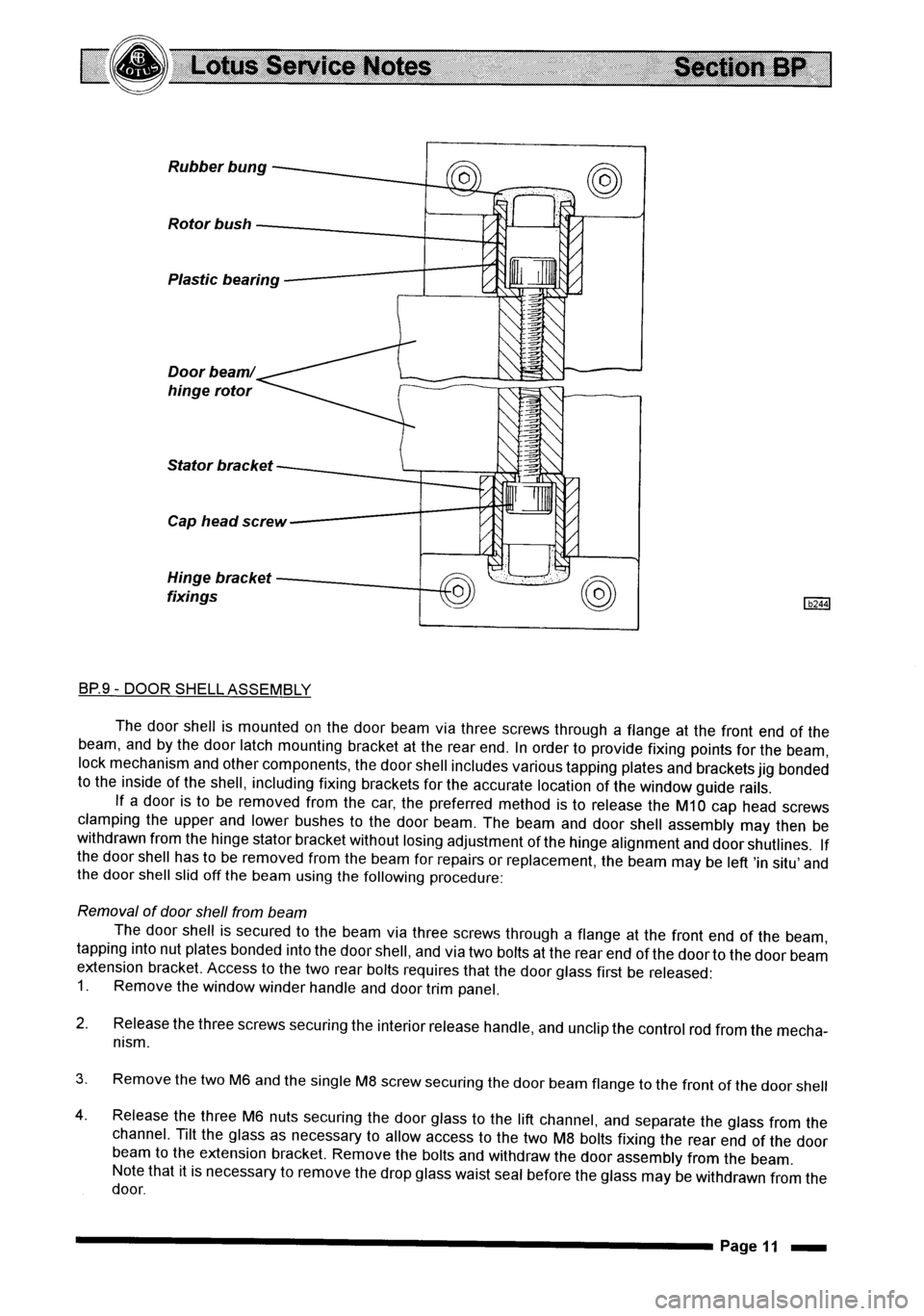 LOTUS ELISE 2001 Service User Guide LOTUS ELISE 2001 Service User Guide