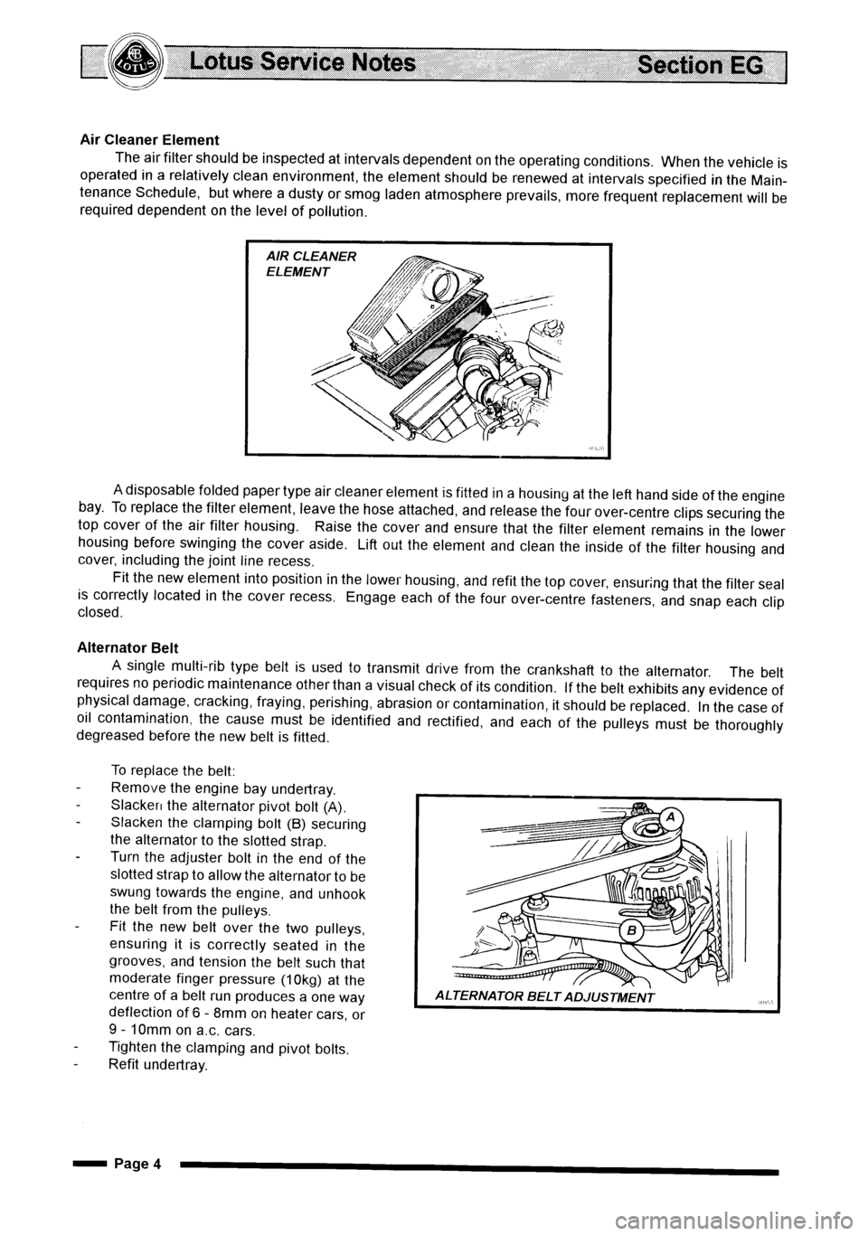 LOTUS ELISE 2001 Service Repair Manual LOTUS ELISE 2001 Service Repair Manual