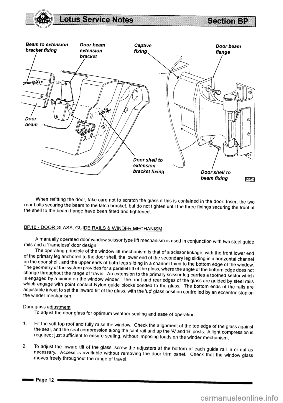 LOTUS ELISE 2001 Service User Guide LOTUS ELISE 2001 Service User Guide