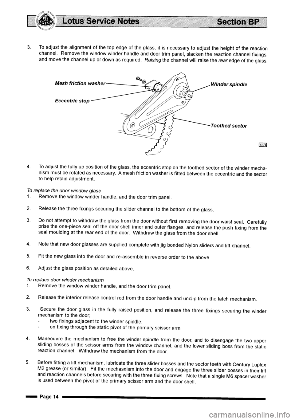 LOTUS ELISE 2001 Service User Guide LOTUS ELISE 2001 Service User Guide