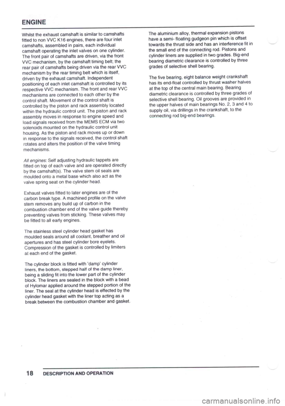 LOTUS ELISE 2001  Service Repair Manual 