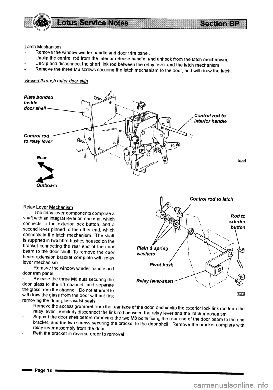 LOTUS ELISE 2001 Service User Guide LOTUS ELISE 2001 Service User Guide