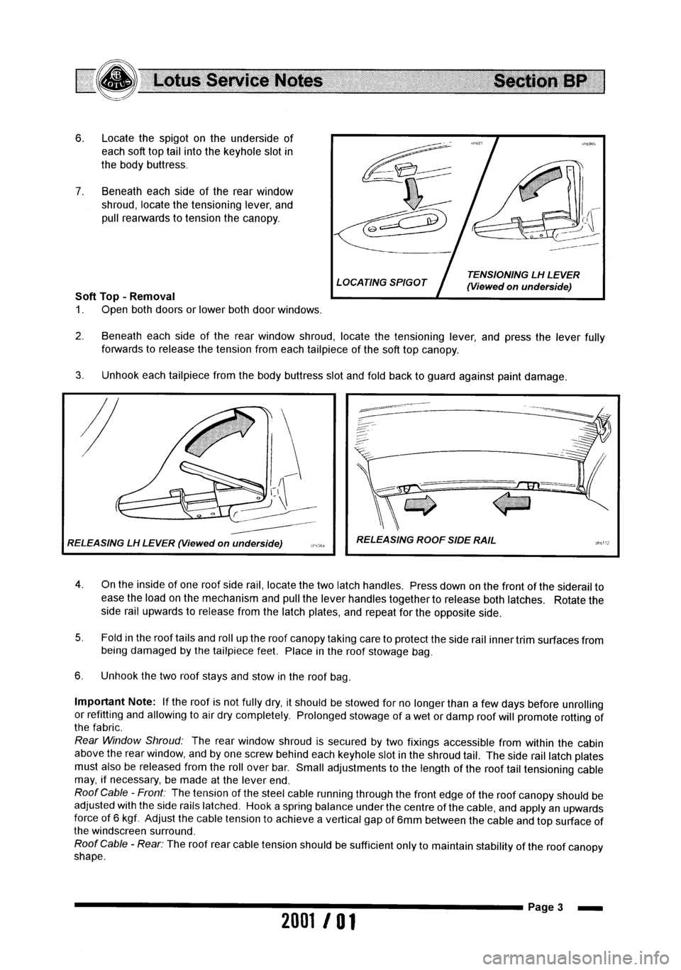 LOTUS ELISE 2001  Service Repair Manual 