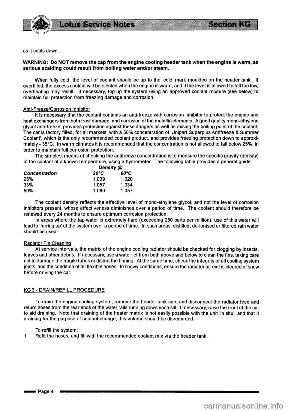 LOTUS ELISE 2001  Service Repair Manual 