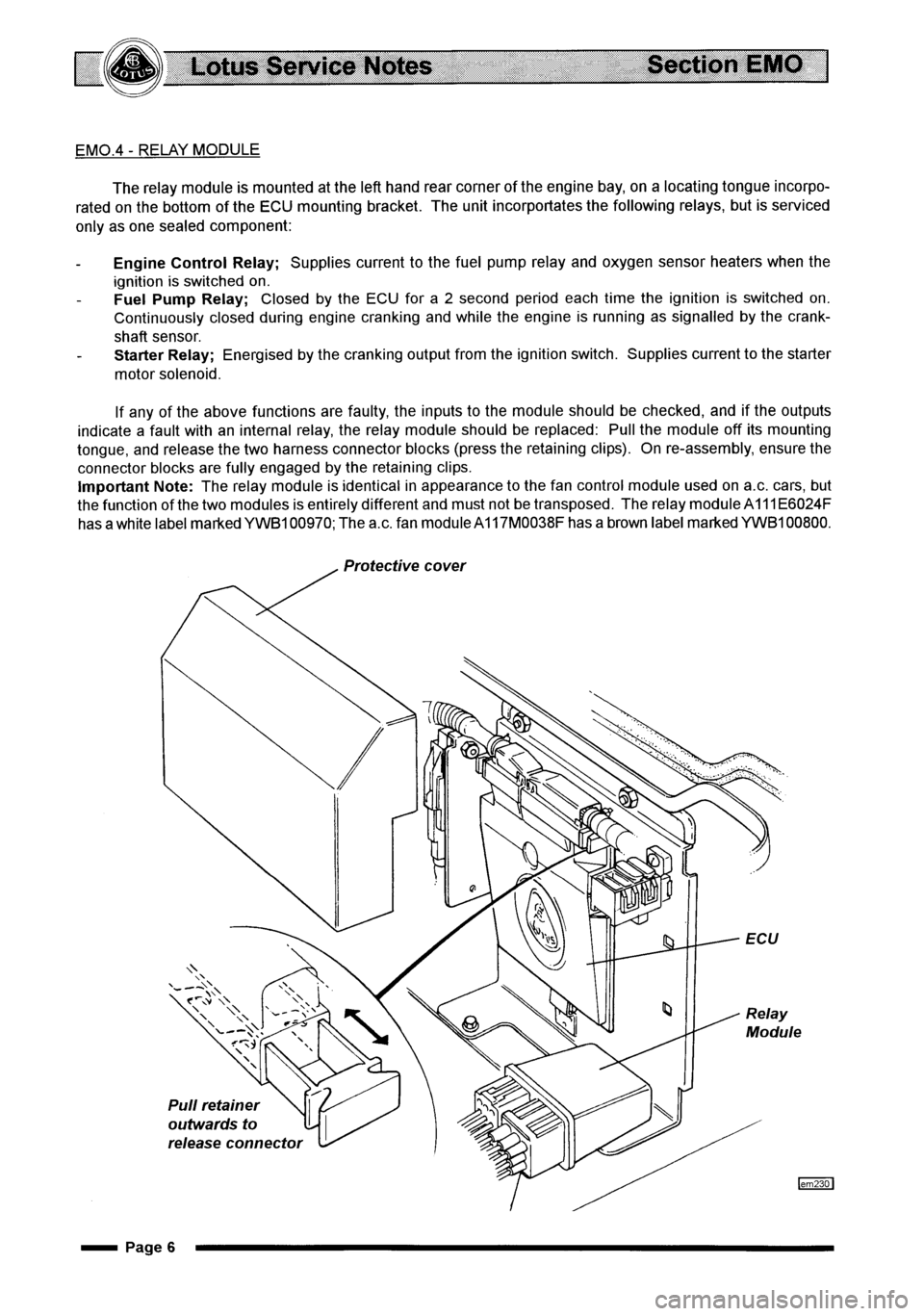 LOTUS ELISE 2001 Service Repair Manual LOTUS ELISE 2001 Service Repair Manual