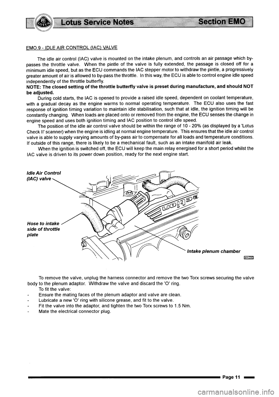 LOTUS ELISE 2001  Service Repair Manual 
