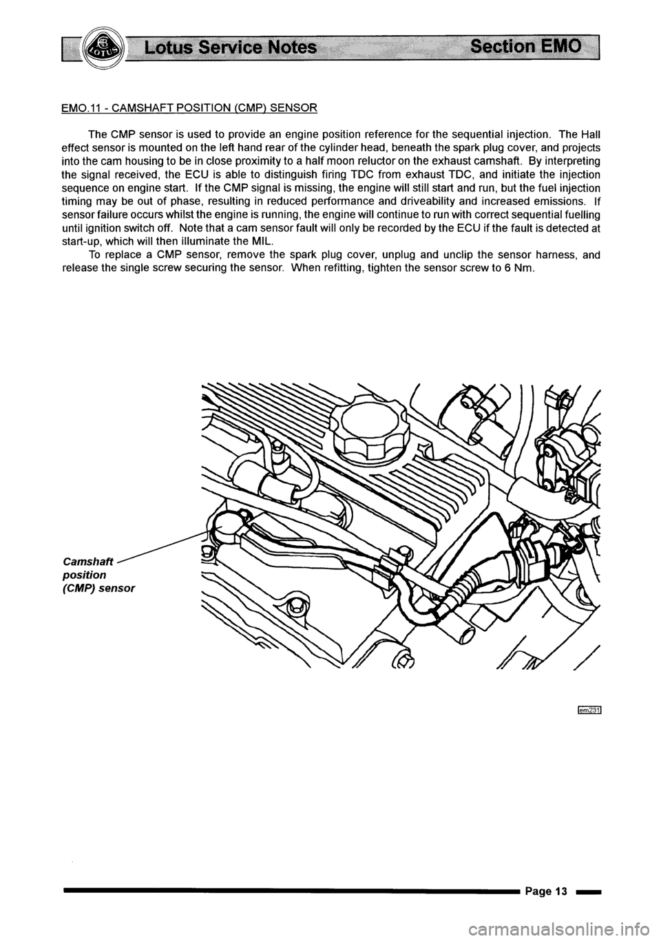 LOTUS ELISE 2001  Service Repair Manual 