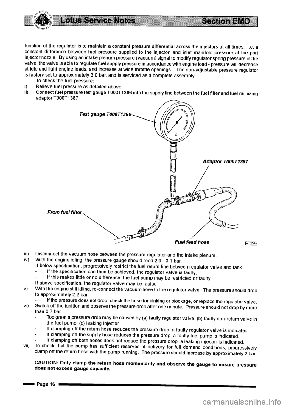 LOTUS ELISE 2001  Service Repair Manual 