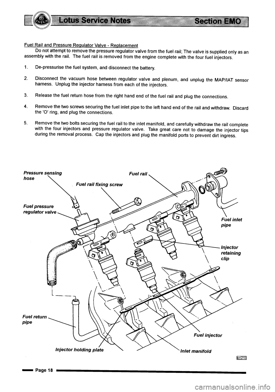 LOTUS ELISE 2001  Service Repair Manual 