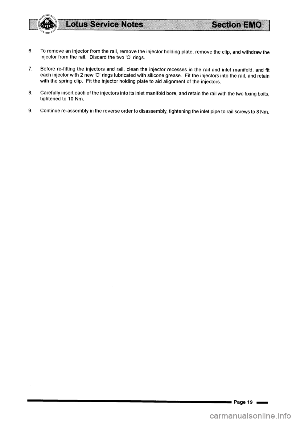 LOTUS ELISE 2001  Service Repair Manual 