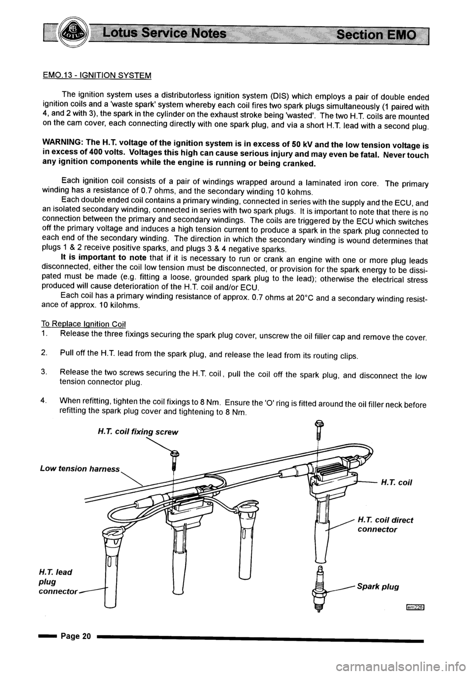 LOTUS ELISE 2001  Service Repair Manual 