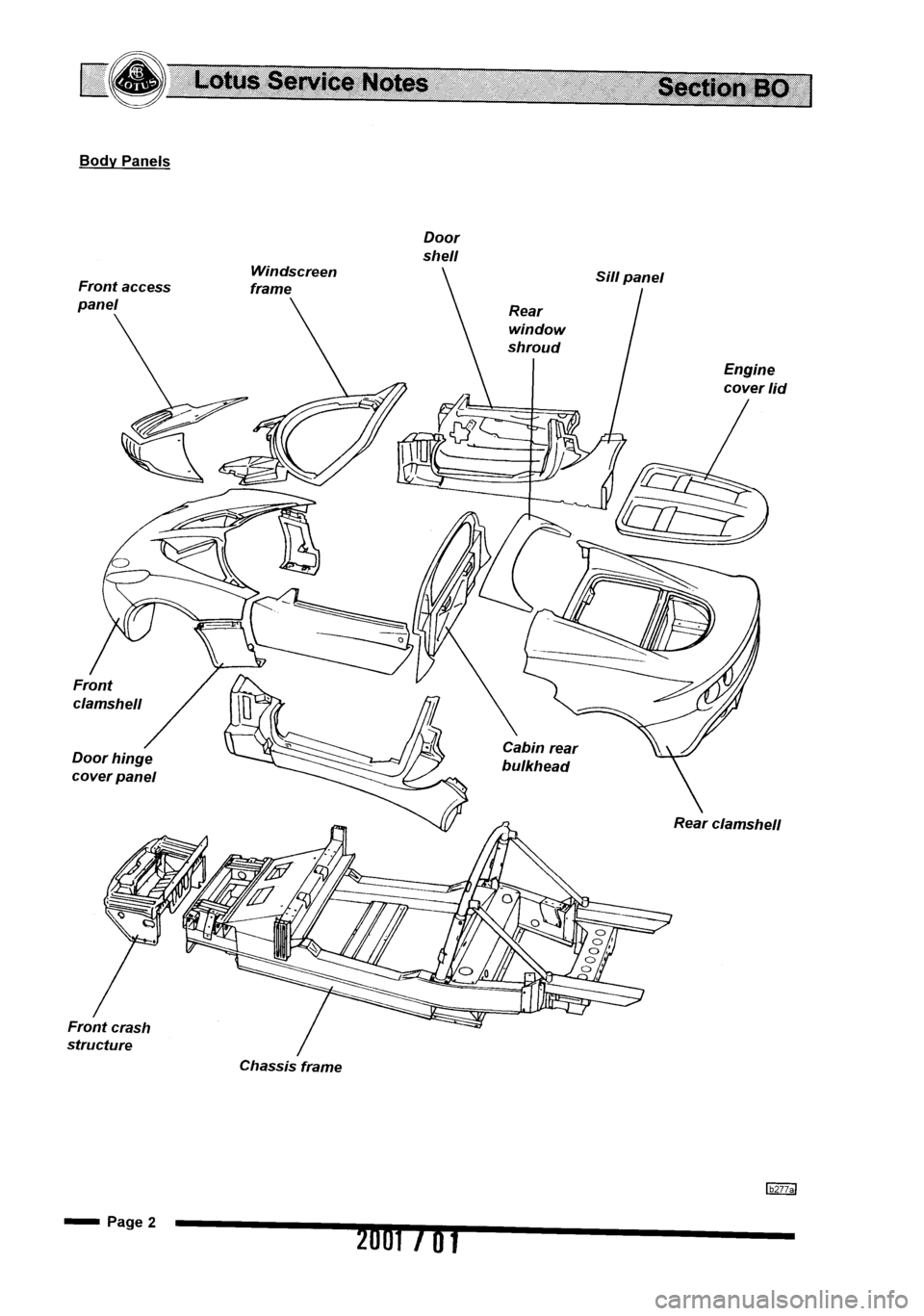 LOTUS ELISE 2001 Service Owners Guide LOTUS ELISE 2001 Service Owners Guide