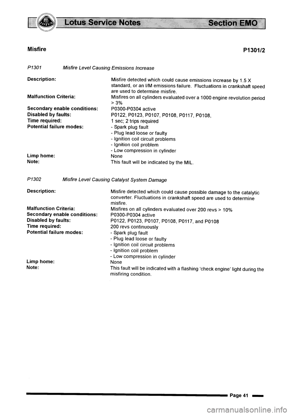 LOTUS ELISE 2001  Service Repair Manual 