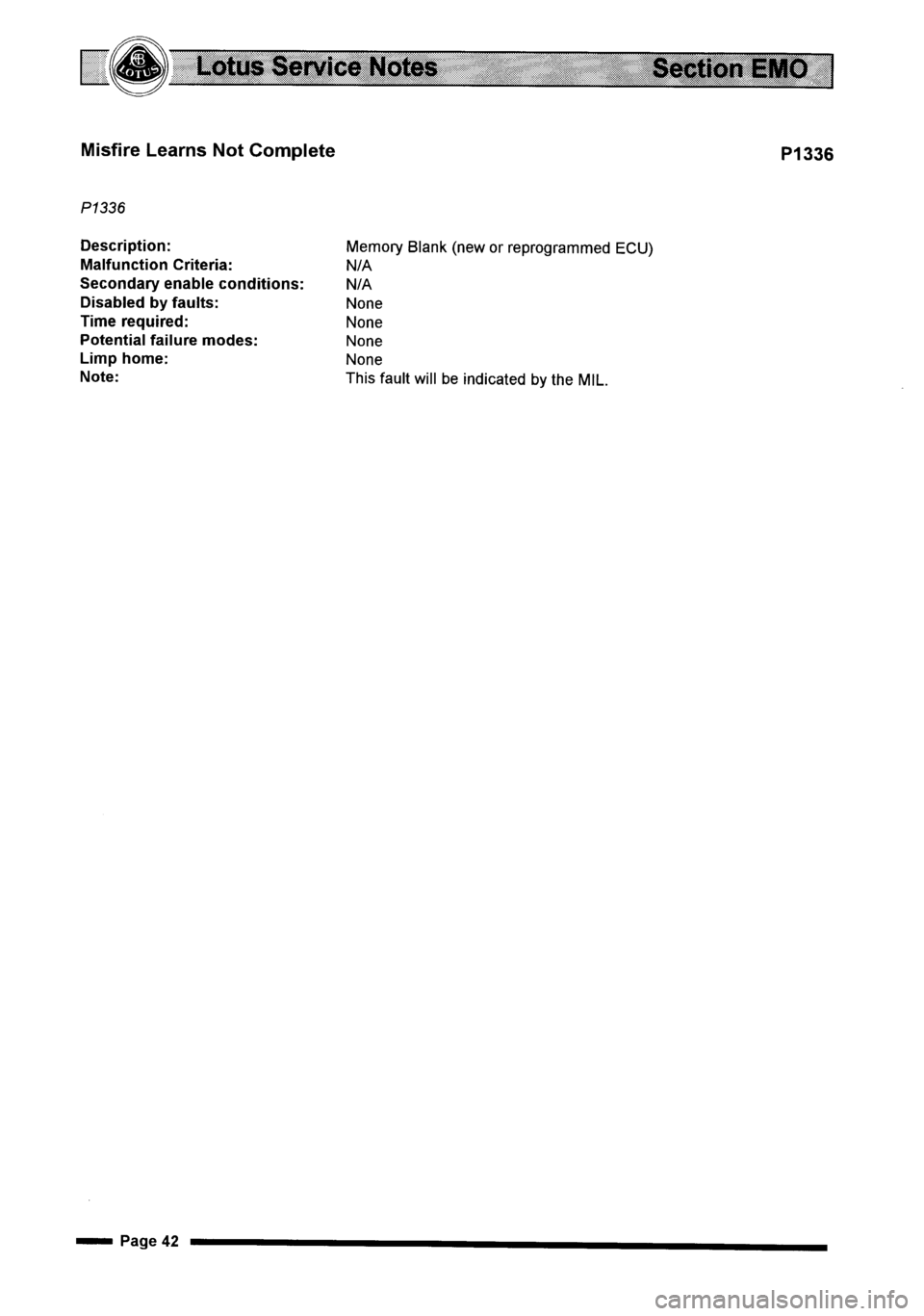 LOTUS ELISE 2001  Service Repair Manual 