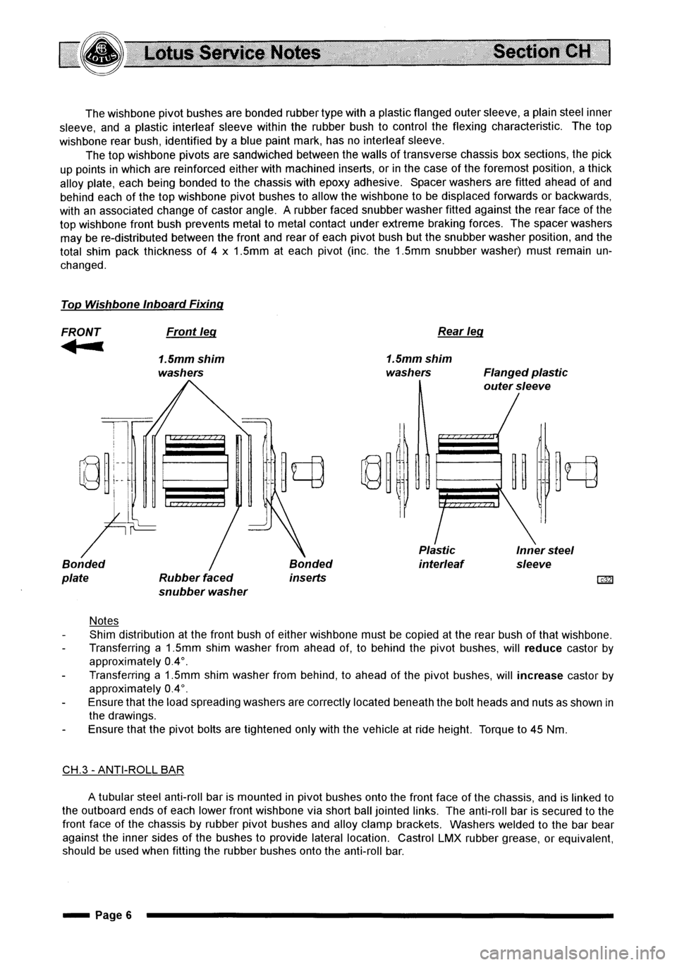 LOTUS ELISE 2001  Service Repair Manual 