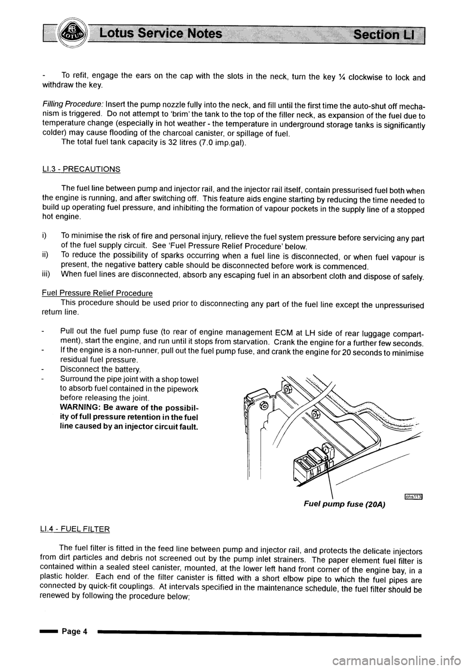 LOTUS ELISE 2001  Service Repair Manual 