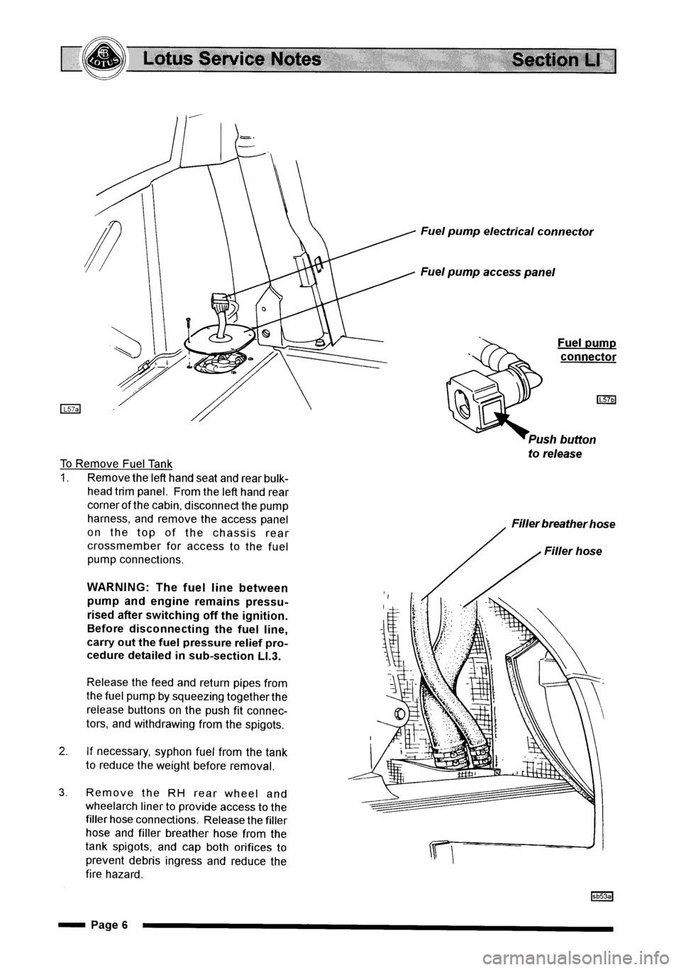 LOTUS ELISE 2001  Service Repair Manual 