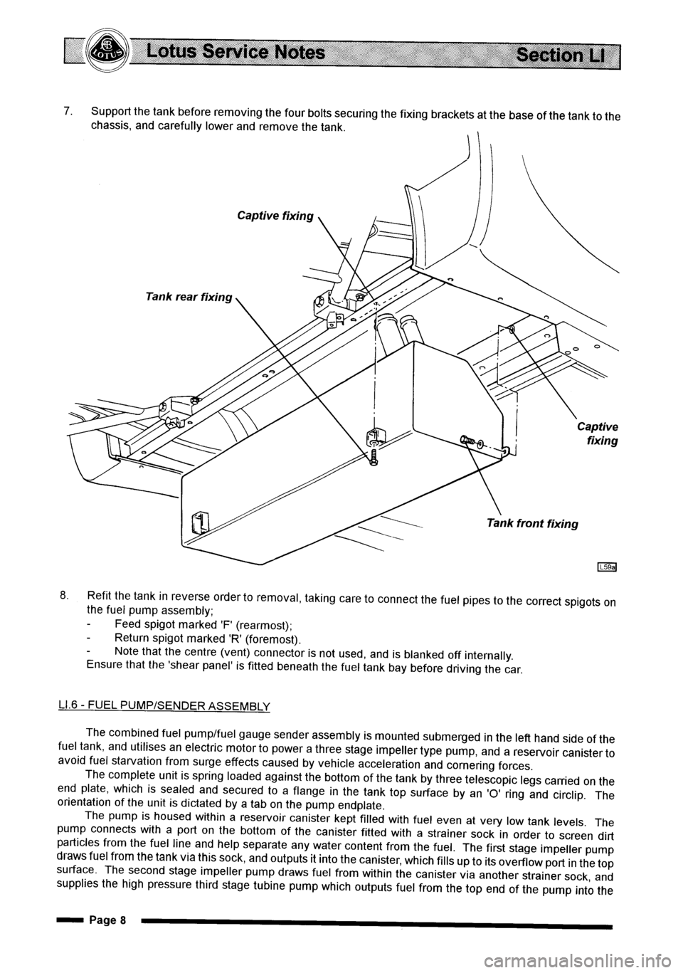 LOTUS ELISE 2001 Service Repair Manual LOTUS ELISE 2001 Service Repair Manual
