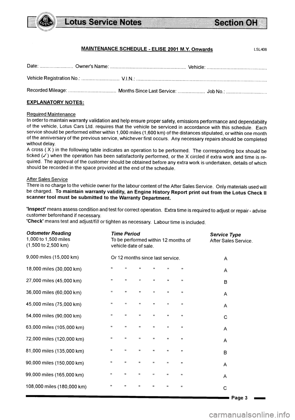 LOTUS ELISE 2001 Service Repair Manual LOTUS ELISE 2001 Service Repair Manual