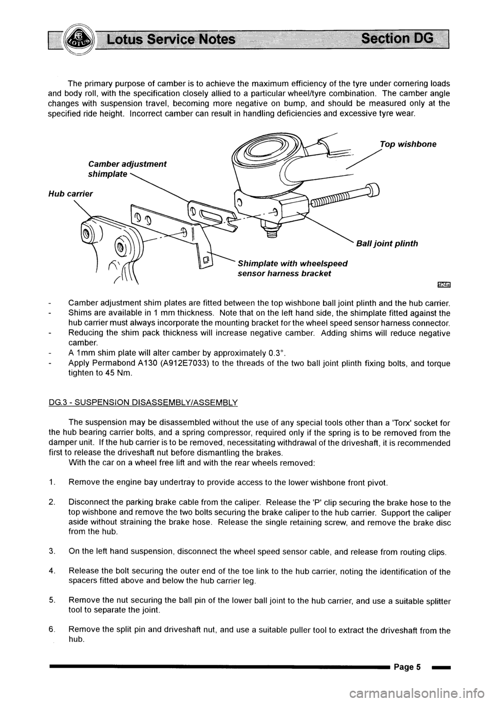 LOTUS ELISE 2001 Service Repair Manual LOTUS ELISE 2001 Service Repair Manual