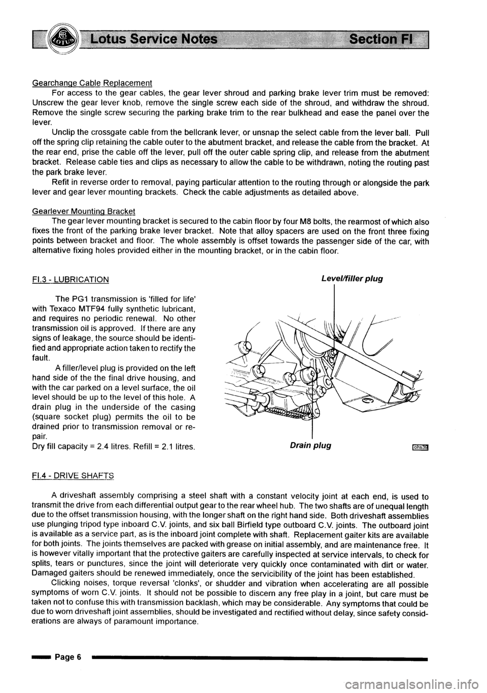 LOTUS ELISE 2001 Service Repair Manual LOTUS ELISE 2001 Service Repair Manual
