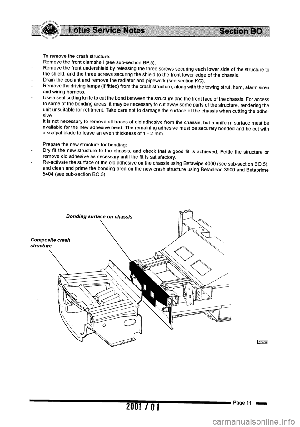 LOTUS ELISE 2001 Service Owners Guide LOTUS ELISE 2001 Service Owners Guide