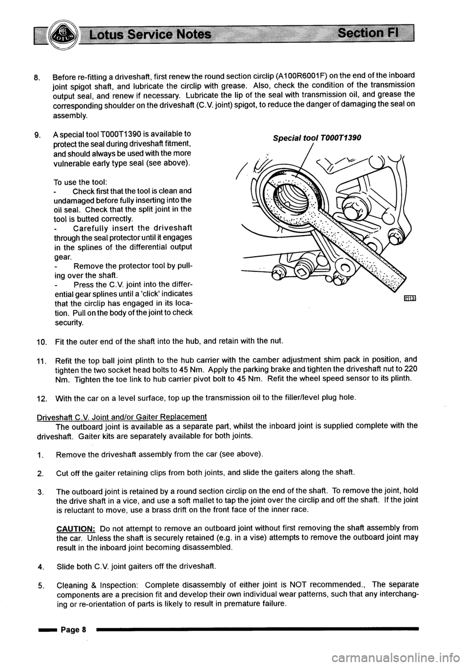 LOTUS ELISE 2001 Service Repair Manual LOTUS ELISE 2001 Service Repair Manual
