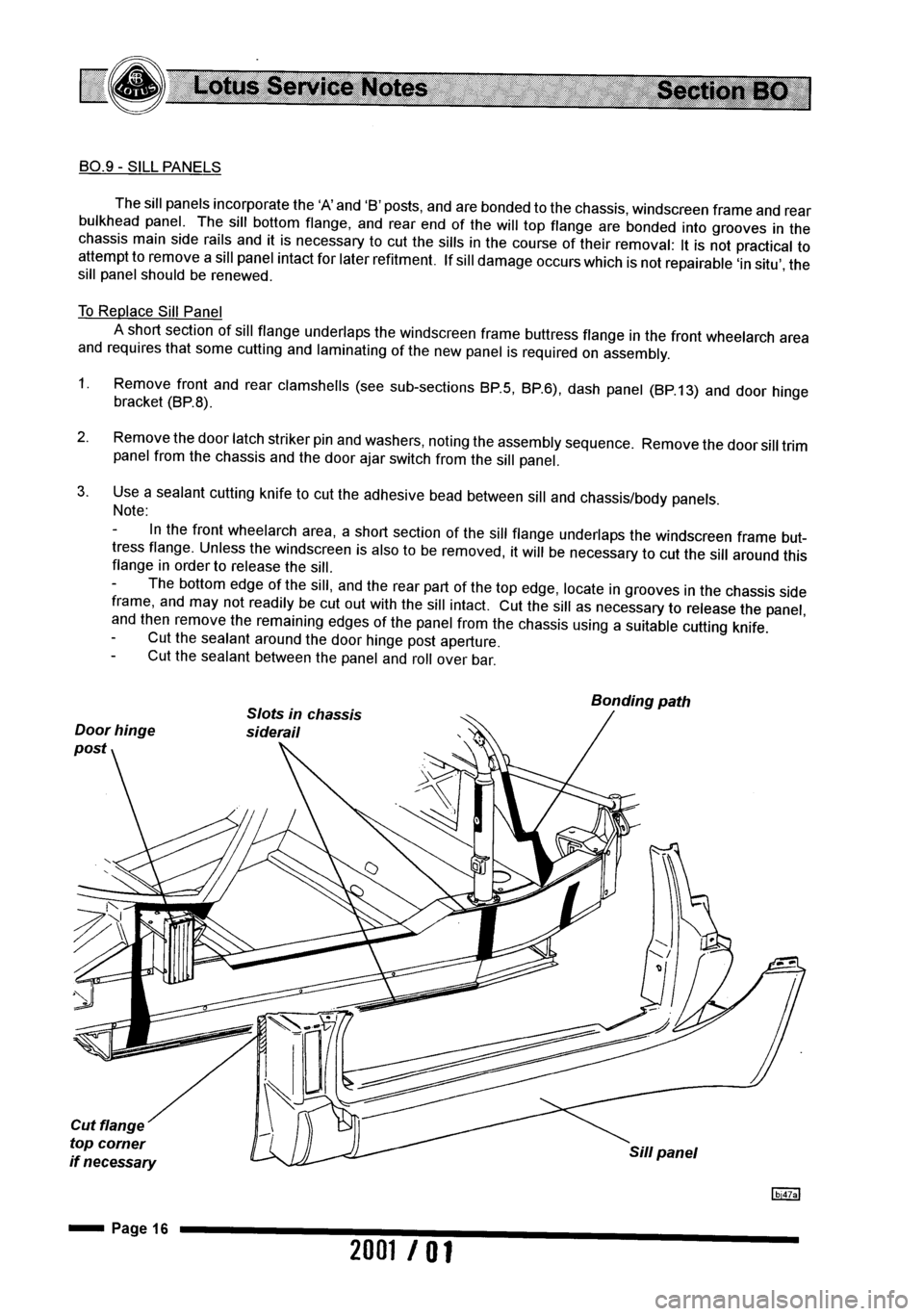 LOTUS ELISE 2001 Service Service Manual LOTUS ELISE 2001 Service Service Manual