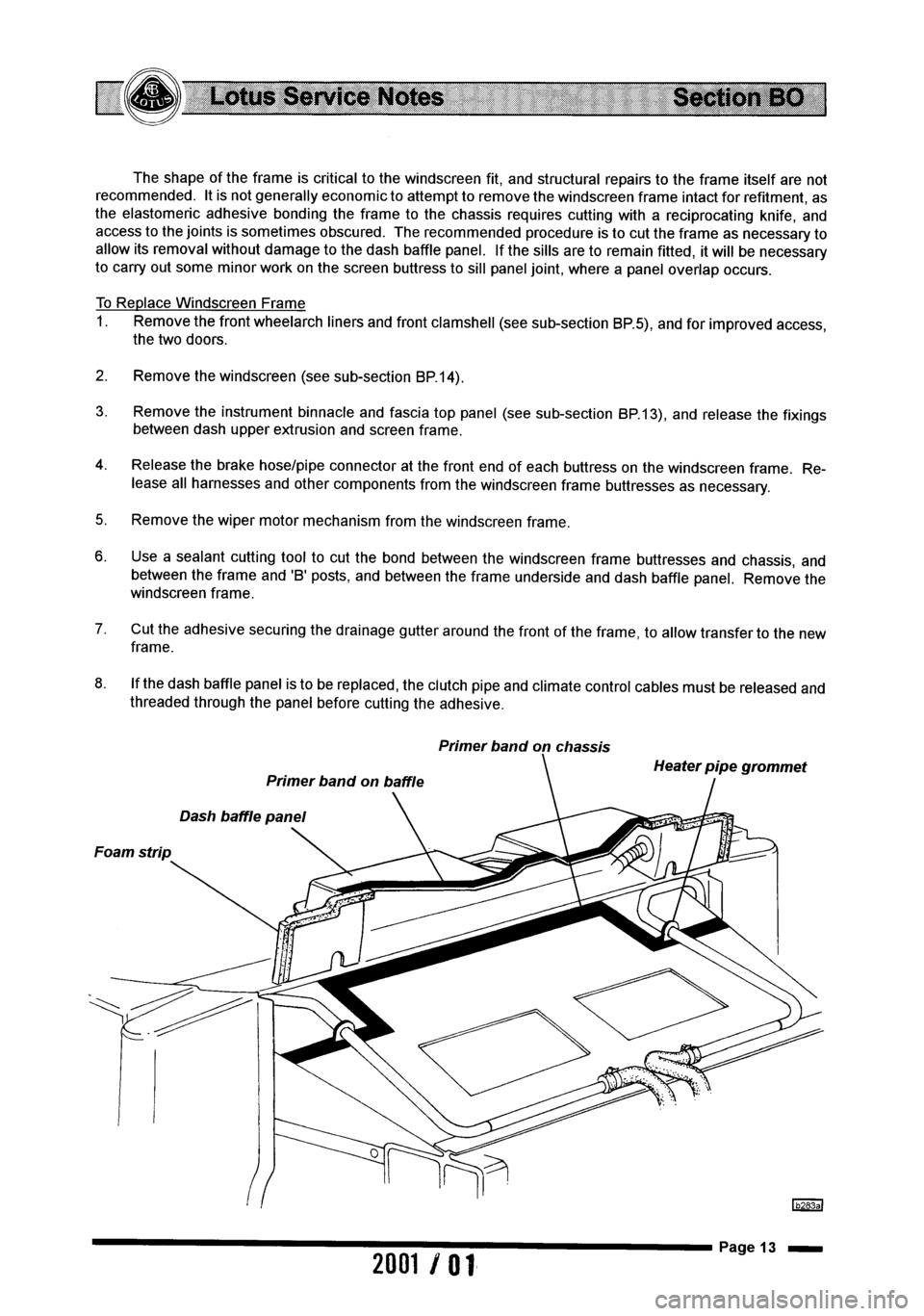 LOTUS ELISE 2001 Service Repair Manual LOTUS ELISE 2001 Service Repair Manual