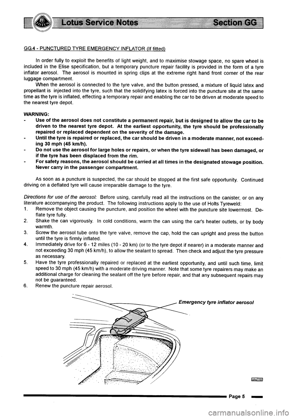 LOTUS ELISE 2001 Service Repair Manual LOTUS ELISE 2001 Service Repair Manual