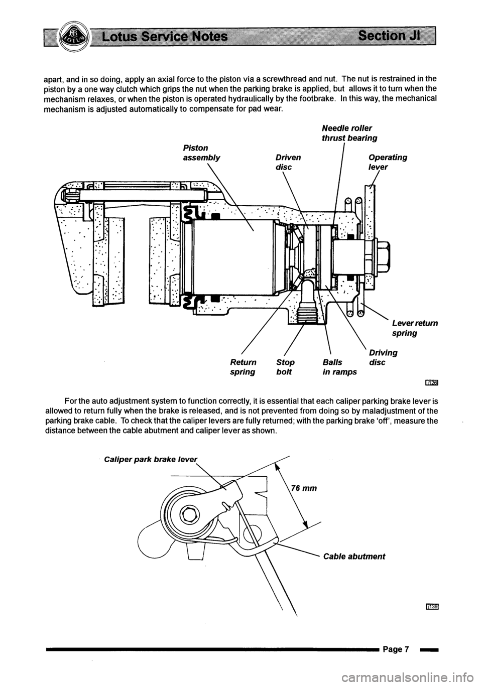 LOTUS ELISE 2001 Service Workshop Manual LOTUS ELISE 2001 Service Workshop Manual