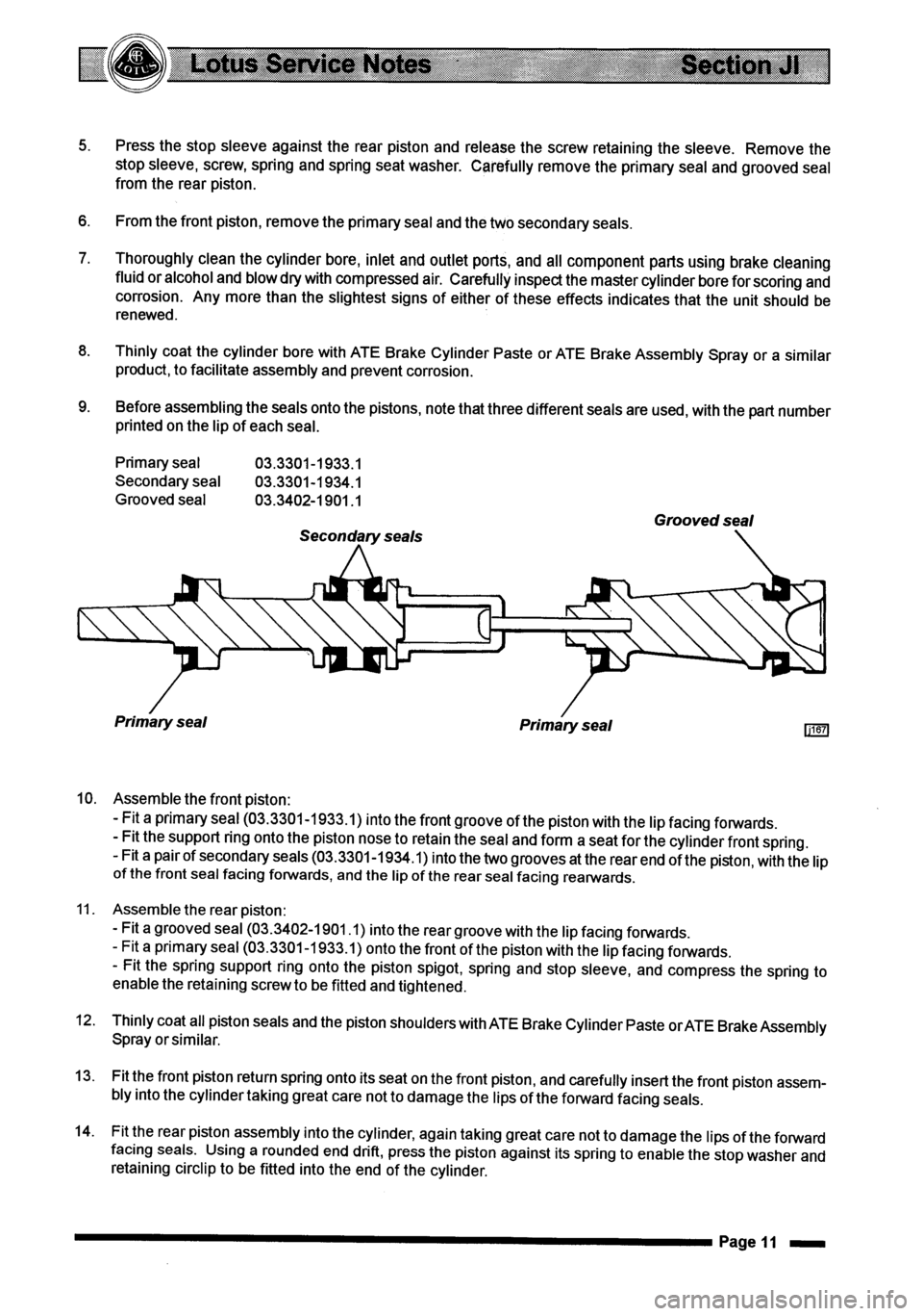 LOTUS ELISE 2001 Service Workshop Manual LOTUS ELISE 2001 Service Workshop Manual