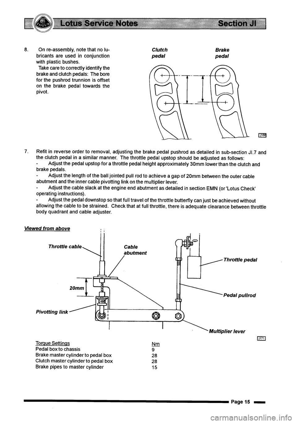 LOTUS ELISE 2001 Service Manual PDF LOTUS ELISE 2001 Service Manual PDF