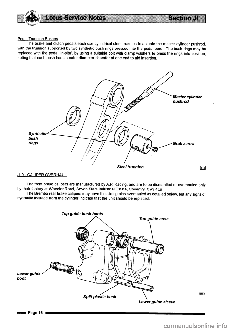 LOTUS ELISE 2001 Service Manual PDF LOTUS ELISE 2001 Service Manual PDF