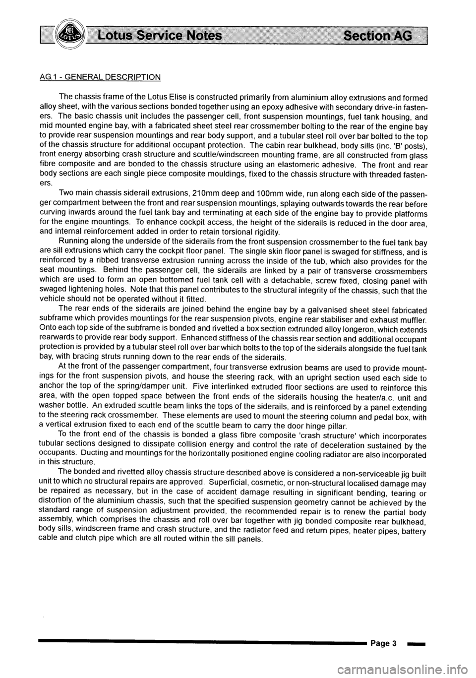 LOTUS ELISE 2001 Service Manual PDF LOTUS ELISE 2001 Service Manual PDF