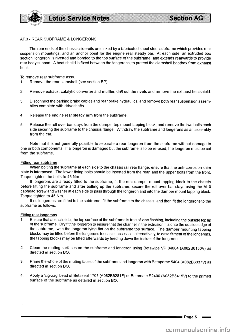 LOTUS ELISE 2001 Service Manual PDF LOTUS ELISE 2001 Service Manual PDF