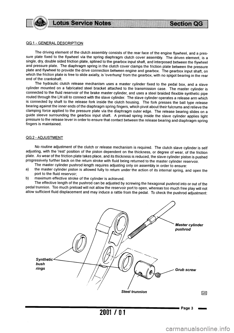 LOTUS ELISE 2001 Service Manual PDF LOTUS ELISE 2001 Service Manual PDF