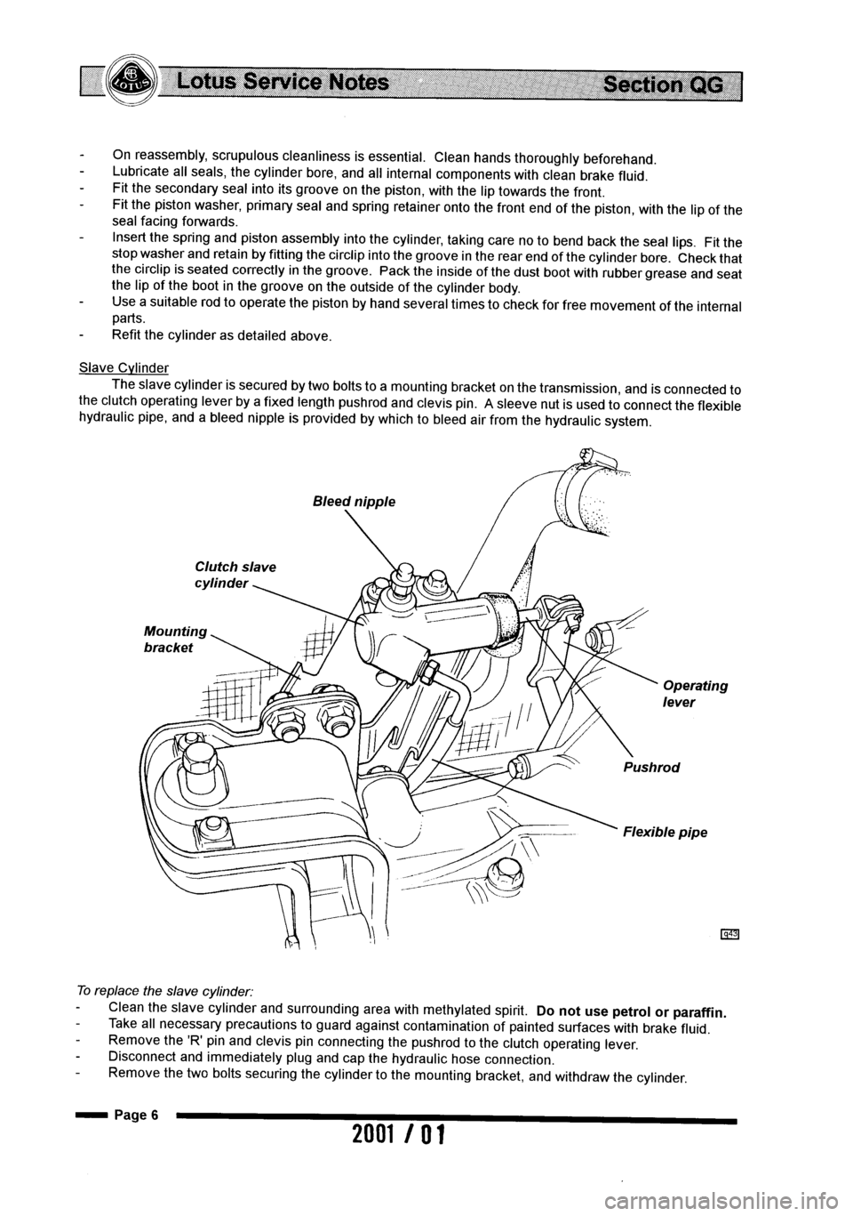 LOTUS ELISE 2001 Service Manual PDF LOTUS ELISE 2001 Service Manual PDF
