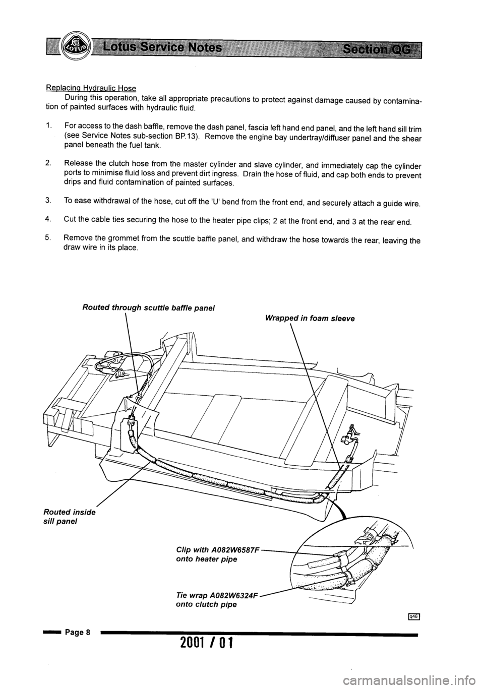 LOTUS ELISE 2001 Service Manual PDF LOTUS ELISE 2001 Service Manual PDF