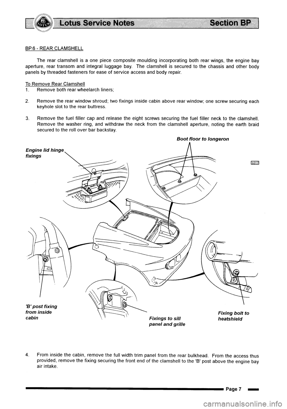 LOTUS ELISE 2001  Service Repair Manual 