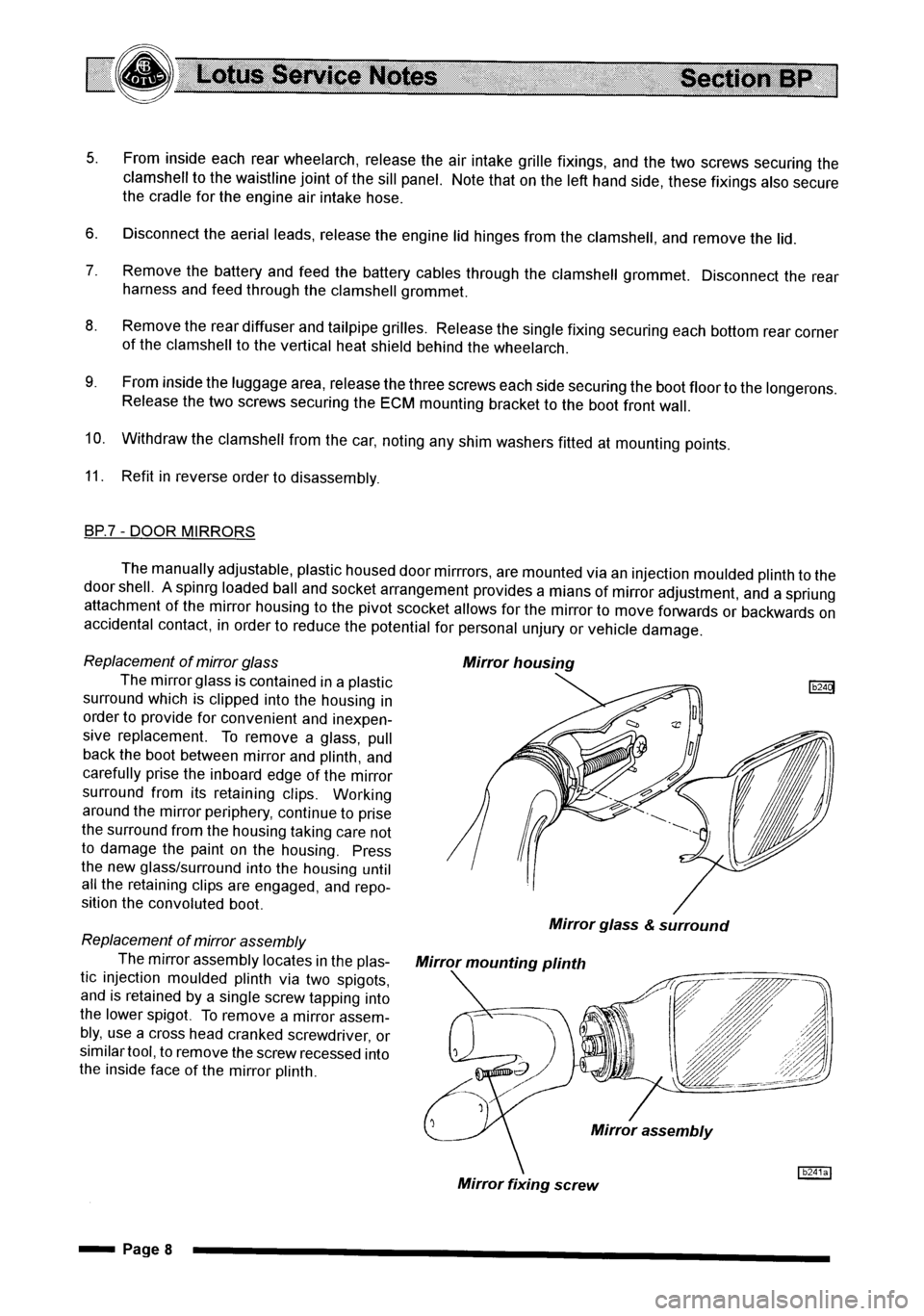 LOTUS ELISE 2001 Service Repair Manual LOTUS ELISE 2001 Service Repair Manual
