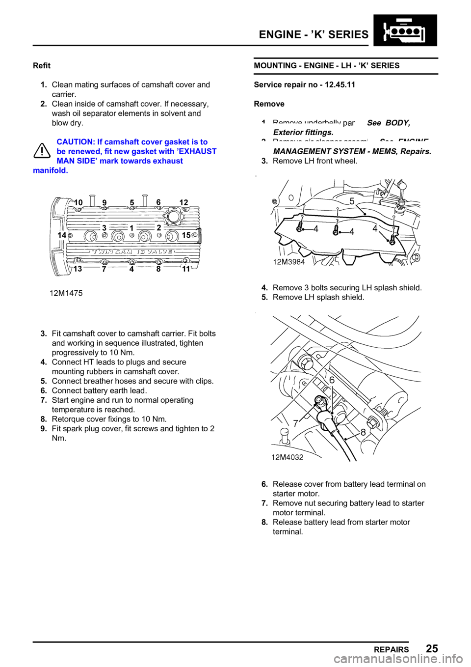LAND ROVER FREELANDER 1998 Workshop Manual
LAND ROVER FREELANDER 1998 Workshop Manual
