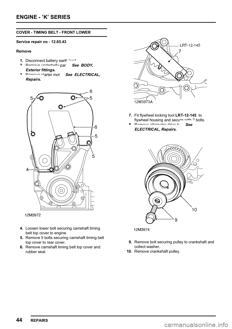 LAND ROVER FREELANDER 1998 Workshop Manual
LAND ROVER FREELANDER 1998 Workshop Manual
