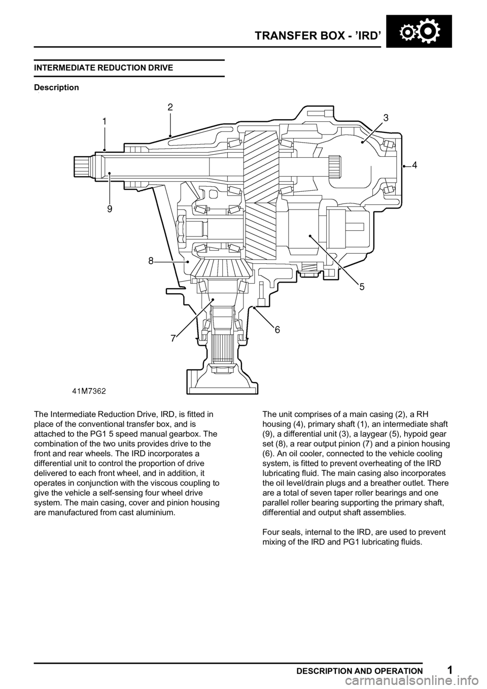 LAND ROVER FREELANDER 1998 Workshop Manual
LAND ROVER FREELANDER 1998 Workshop Manual
